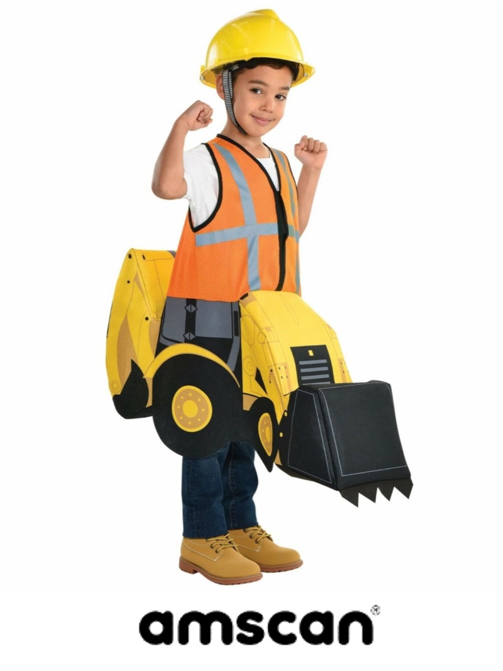 AMSCAN Child Construction Digger Ride-On Costume Size 4-6